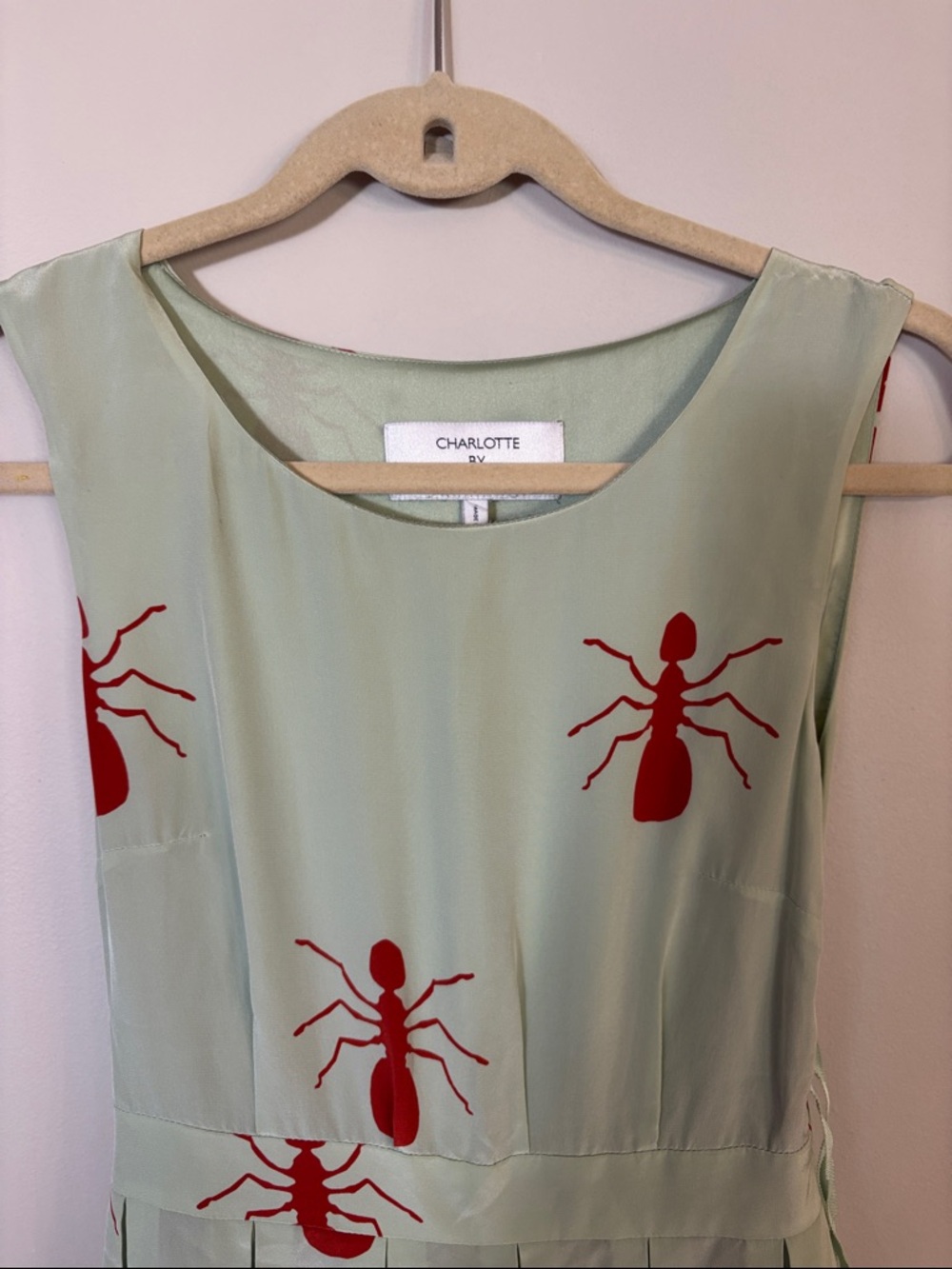 CHARLOTTE BY CHARLOTTE TAYLOR Fire Ants Maxi Dress Silk Size Zero - Picture 3 of 6